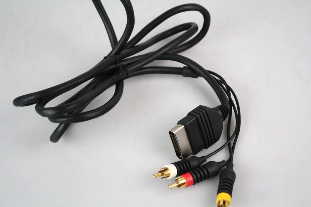 Original Microsoft Xbox Original AV Cable Cord Connection Xbox Composite RCA