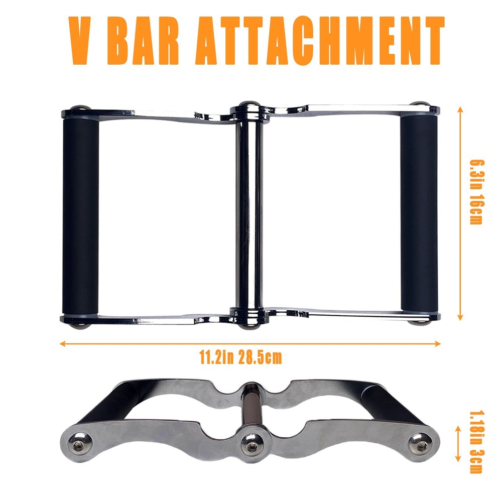 Adjustable V Handle Cable Attachment F Weight Workout LAT Pull Down Accessories