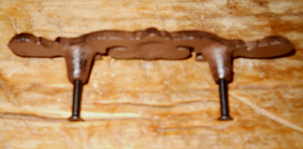 4 Cast Iron Antique Victorian Style Drawer Pull, Barn Handle, Door Handles