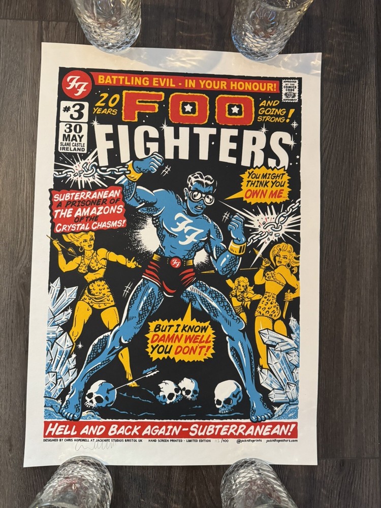 Foo Fighters Ireland 2015 Poster 14x21