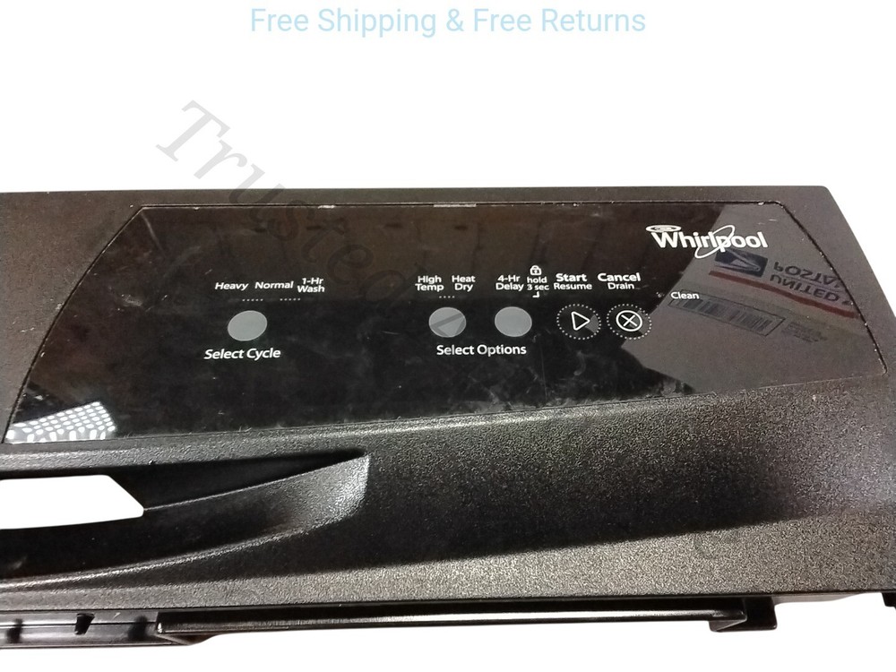 Dishwasher Control Panel ONLY W10533020 BLACK