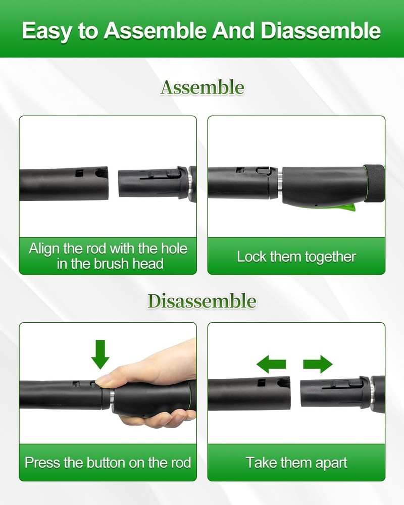 Extendable Snow Brush Ice Scraper Car Windshield Green Rotatable Foam Grip