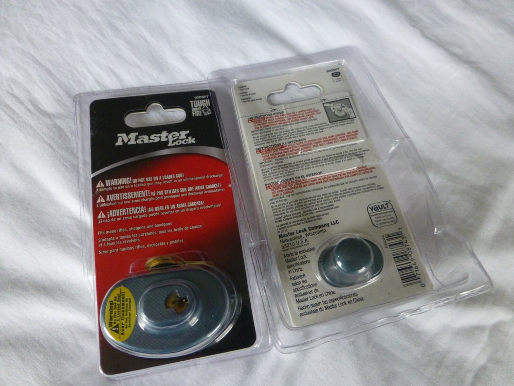 Lot of 2 Master Lock Trigger Lock Keyed Gun Trigger Lock Keyed Different