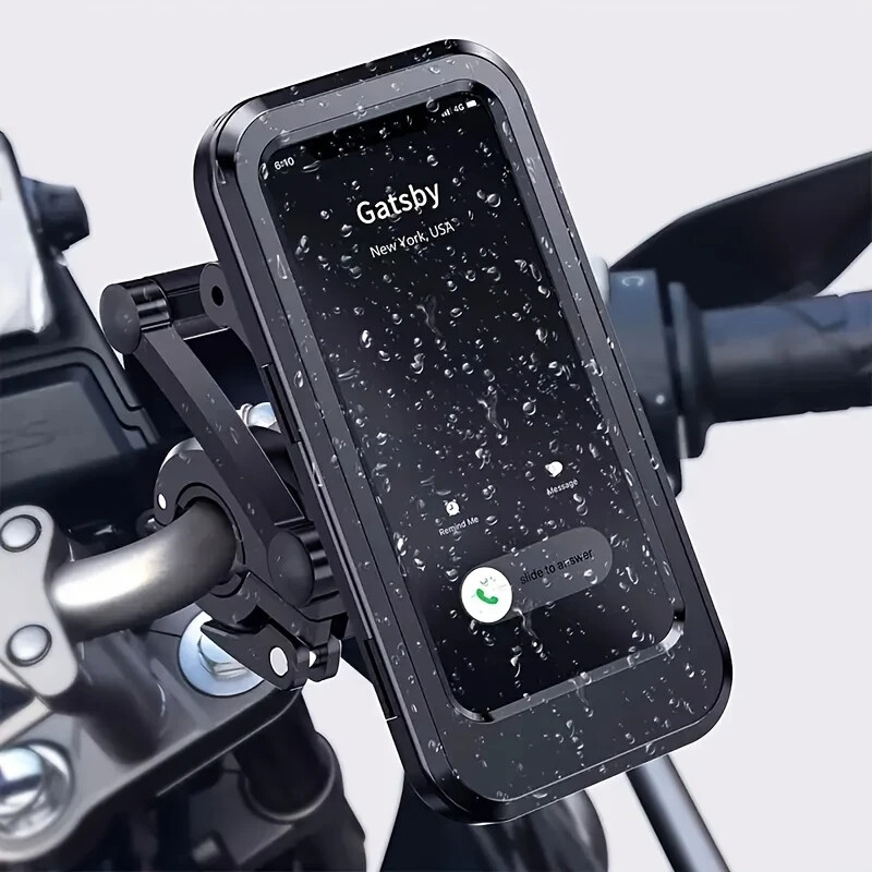 Waterproof Motorcycle Phone Holder - 360° Rotating & Shockproof