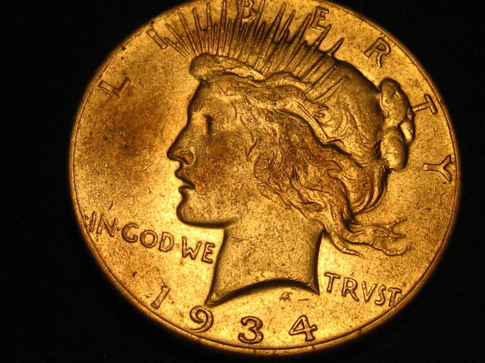 1934-S 90% Silver Peace Silver Dollar