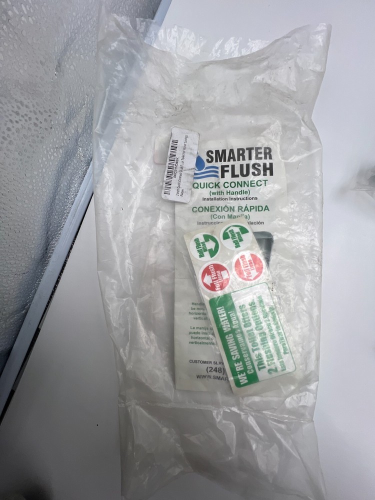 QTY 2 Smarter Flush 2" Quick Connect Dual Flush Conversion Hardware with Handle
