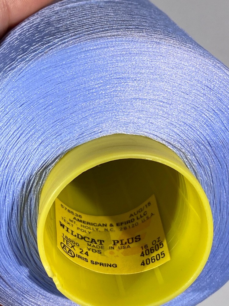 A&E Wildcat Plus Tex-24 Polyester Serger Thread huge 16oz Cone Iris Spring 40605