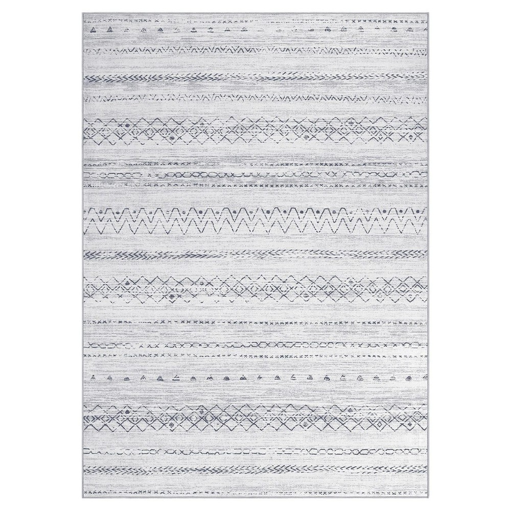 cotiled Area Rugs for Living Room Washable 5' x 7' (Rectangular), Grey