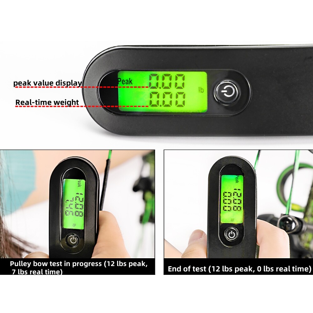 0-110lbs Archery Tool Bow Scale Draw Weight Compound Recurve Bow Peak