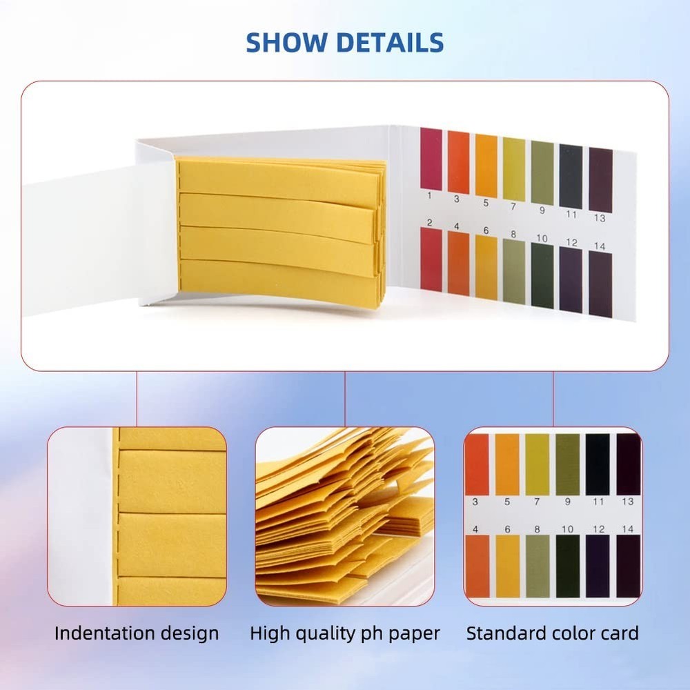 2 Pack pH Strips - 160 Strips for Water, Soil, and Urine Testing 1-14