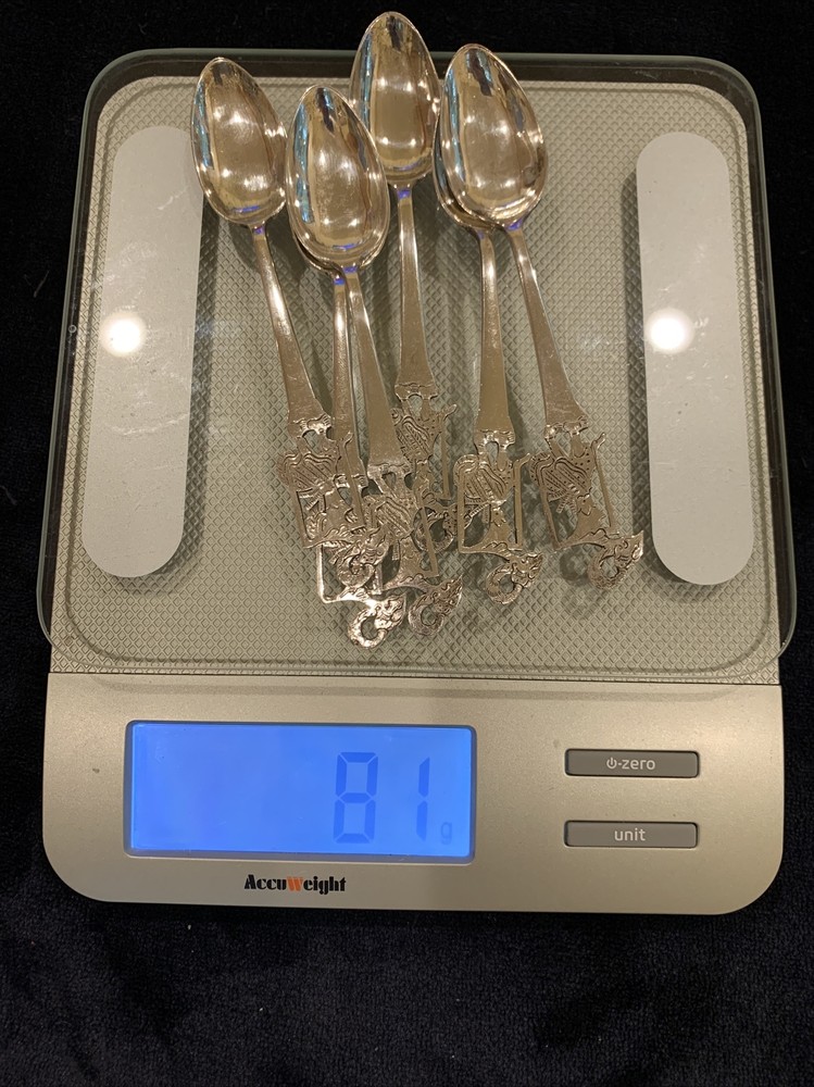 800 Silver Spoons In Box | Set Of 6