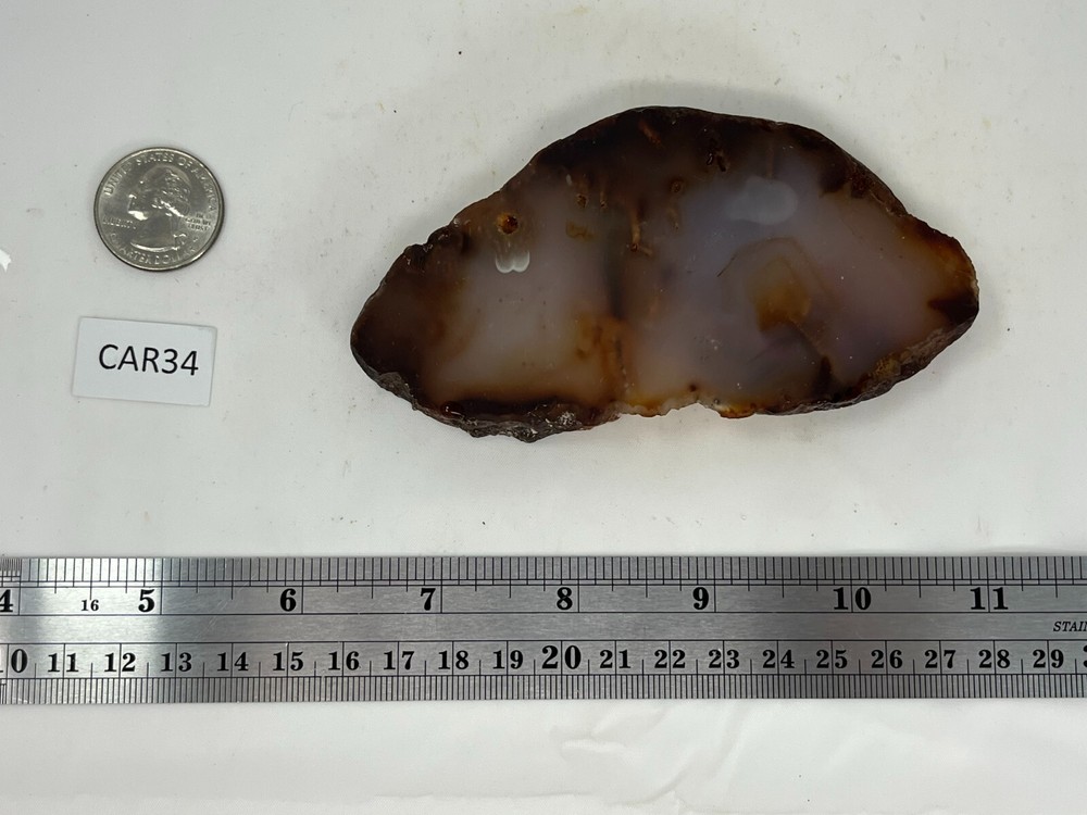 Thick Translucent Carnelian Agate Slab Lapidary Cabbing Combo Ship Avail