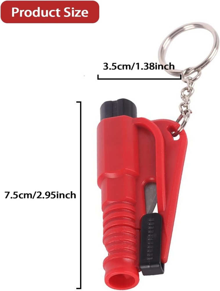 8-Piece Car Window Breaker Keychain Set