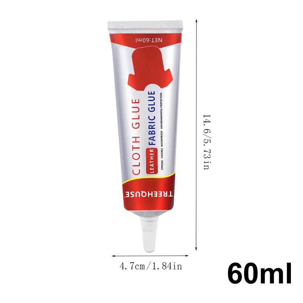60ml Clear Leather Adhesive Car Seat Glue for Sofas, Purses, Leather Bonding