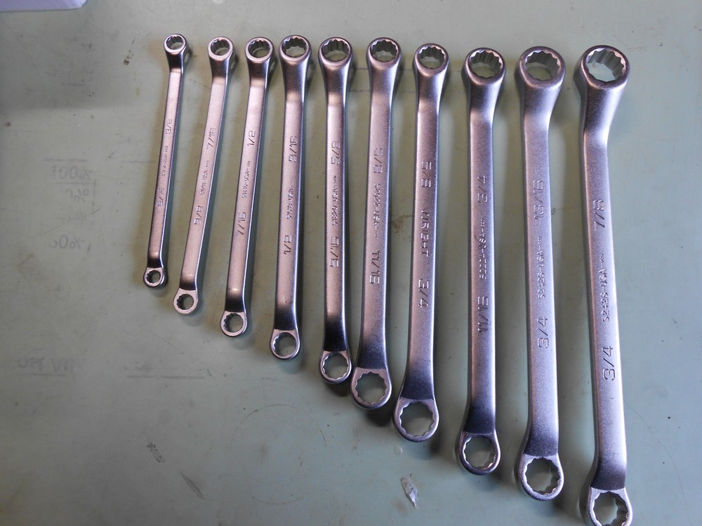 Wright tool Box Wrench 10 PCS Set- 12 Point Offset 5/16" - 7/8"