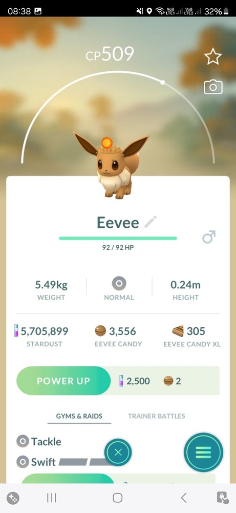 Eevee ( Sun Crown ) Pokemon Tr@de Go