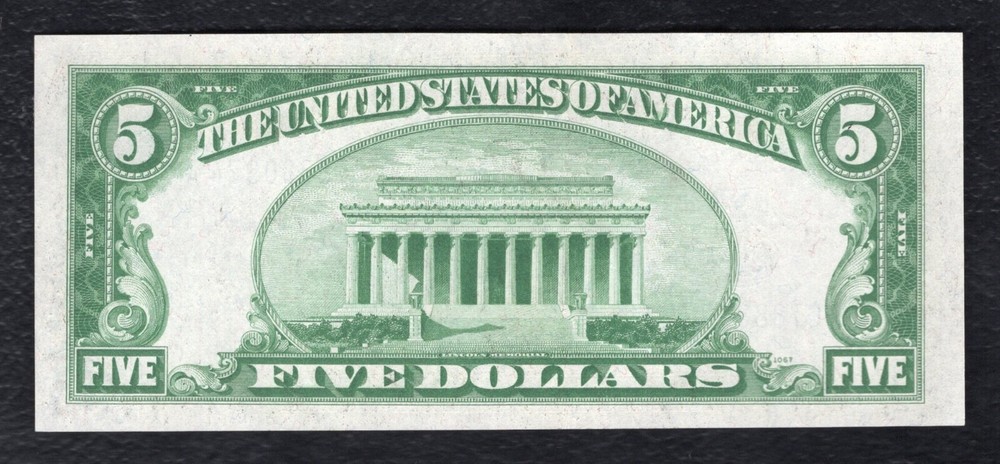 FR. 1651 1934-A $5 FIVE DOLLARS SILVER CERTIFICATE CURRENCY NOTE GEM UNC