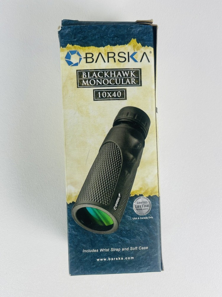 Barska AA12132 WP Blackhawk Monocular, Diamond Pattern Rubber Grips