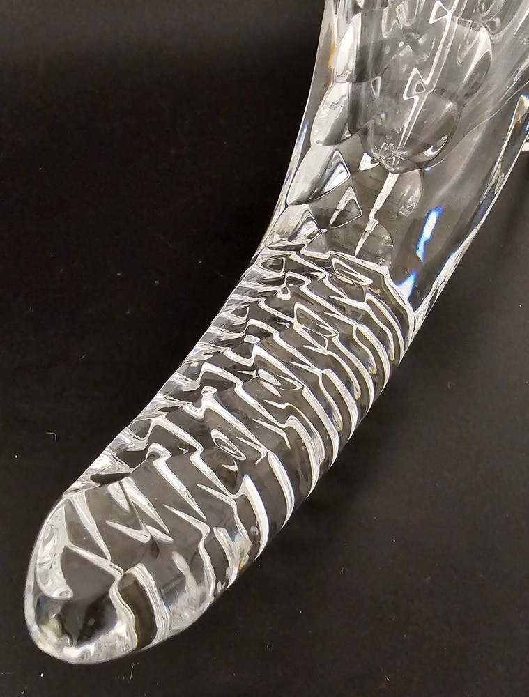 Crystal Cornucopia Heavy Vase