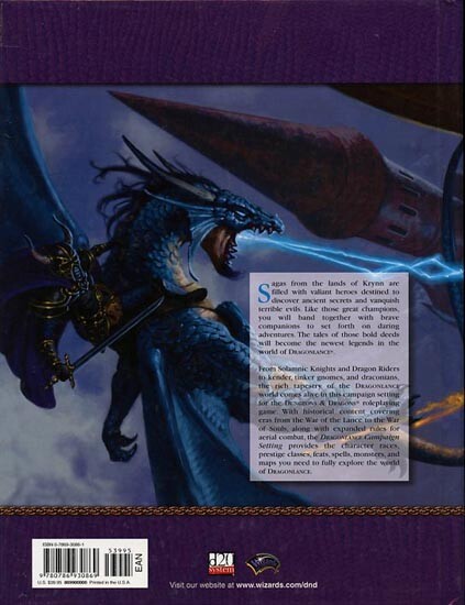 DRAGONLANCE CAMPAIGN SETTING VF! Dungeons Dragons Guide Book Players Master D&D