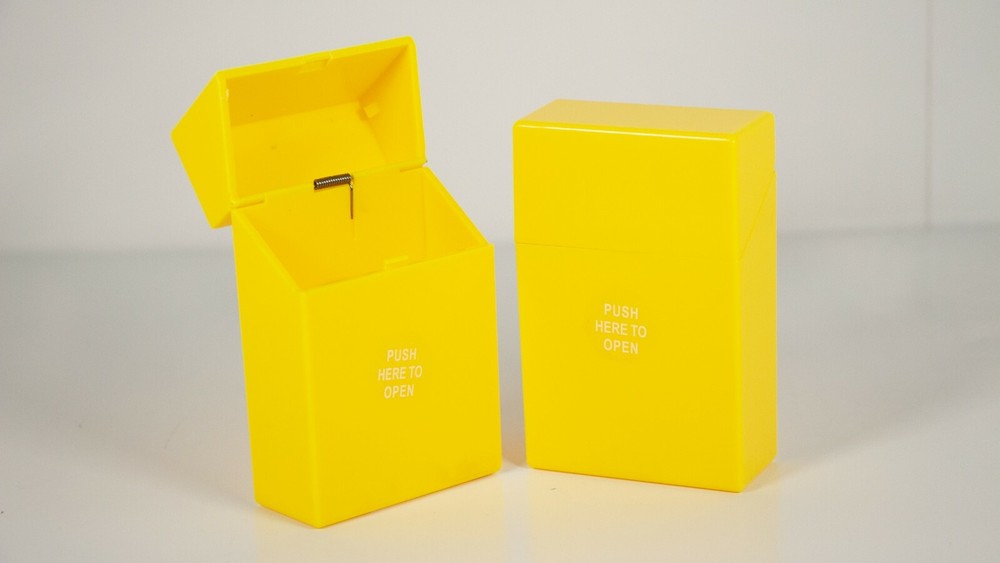 12 Rubberized Hot Neon Color Push Open Plastic Cigarette Case Pack Holder King's
