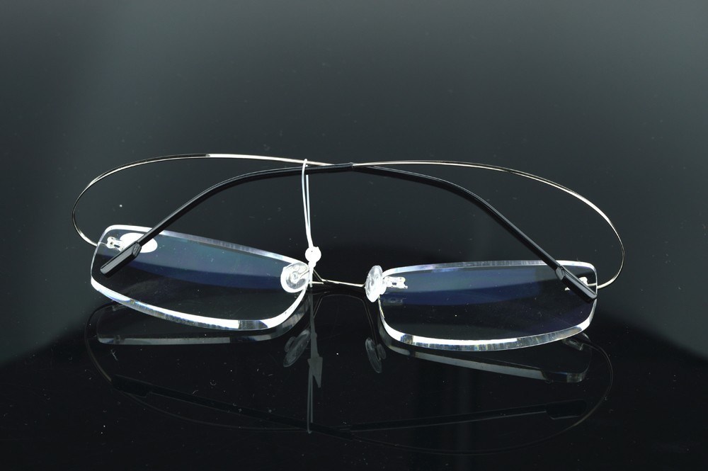 Memory Titanium Rimless Retro Flexible Eyeglass Eyewear Reading Glasses Readers