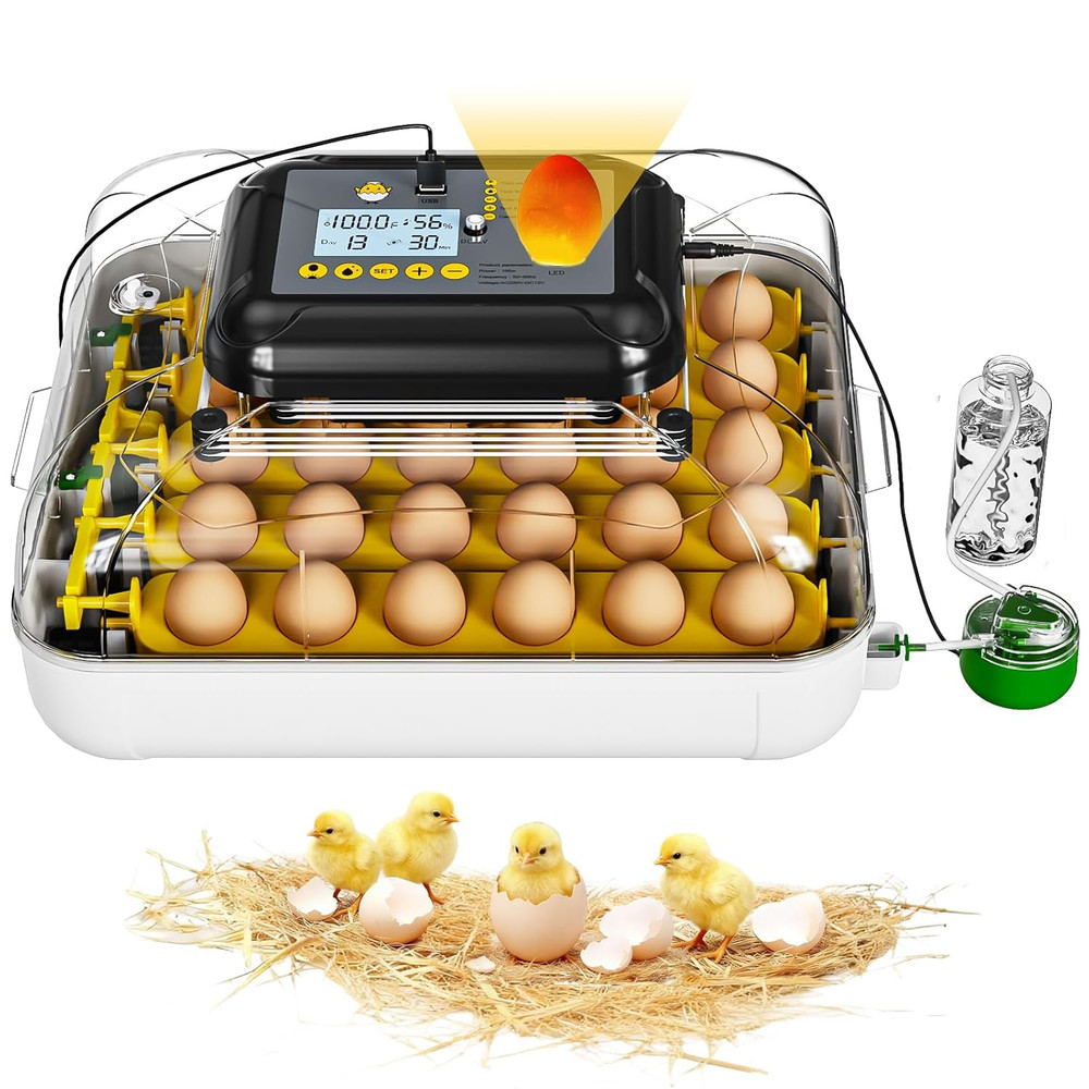 Incubators for Hatching Eggs, 30 Chicken Eggs Incubator with Automatic Egg Turni