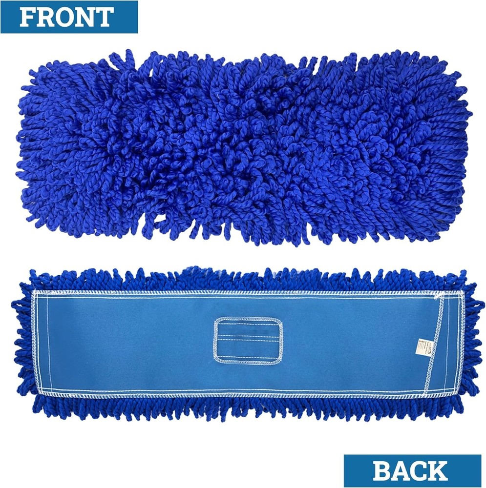 24 Inch Microfiber Dust Mop, Medium Washable Commercial, Sweeper, Janitorial ...