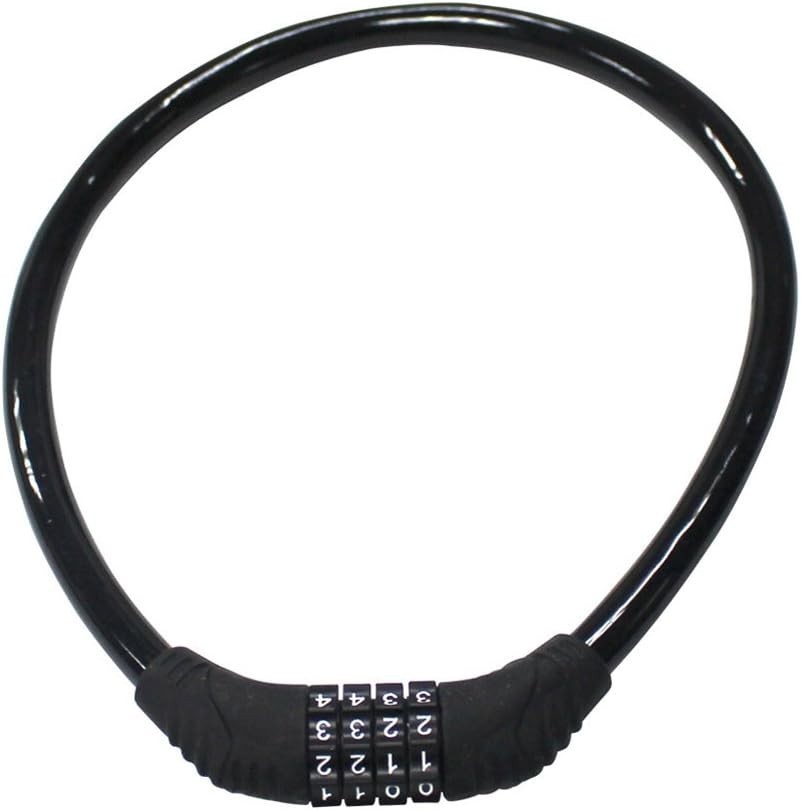 Compact 4-Digit Combination Lock - Strong Steel Cable for Bicycle Security, 2ft