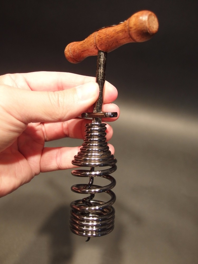 Antique Vintage Style Spring Assisted Direct Pull Corkscrew Wine Bottle Opener