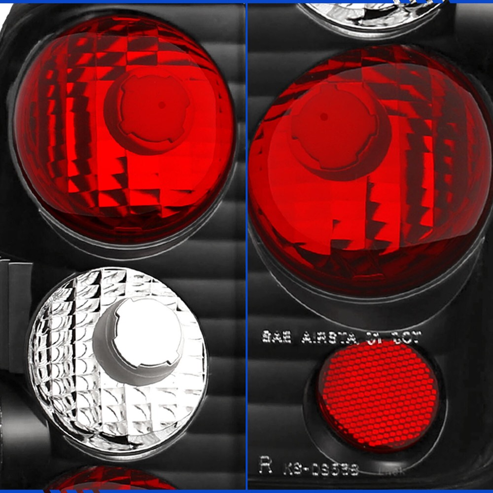 For 2000-2004 Nissan Frontier XE SE SC Euro Altezza Black Replacement Tail Light