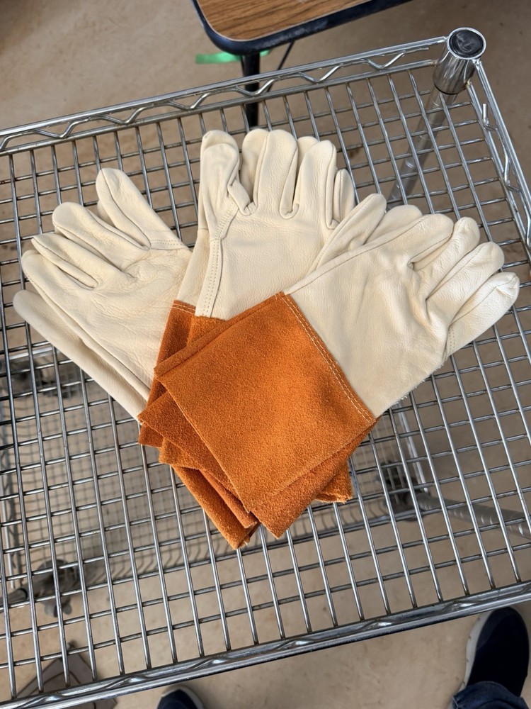 3 Pair GL6001WM Medium Welding Gloves Grain Cowhide