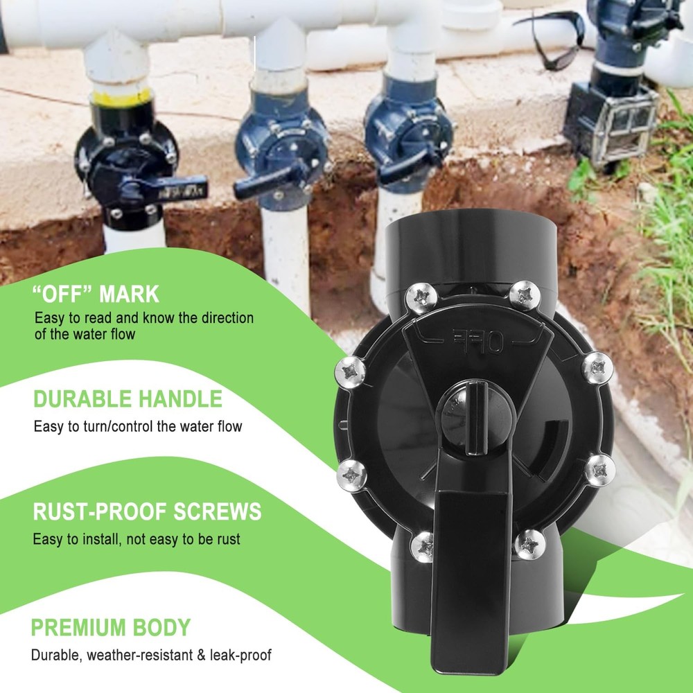 Pool Diverter Valve 2 Way 2 Inch Replacement for 4716 NeverLube Diverte