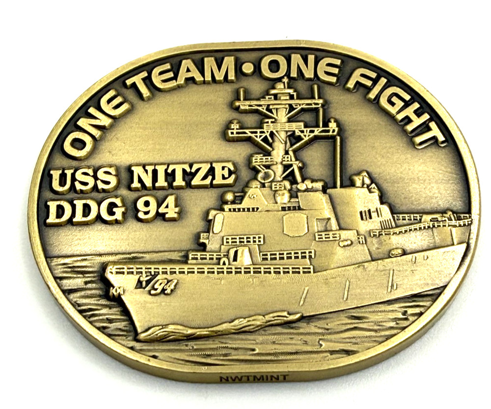 A1 USS NITZE DDG 94 Navy Challenge Coin