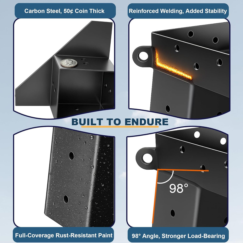 Deer Stand Brackets 4X4, Elevator Brackets 4"X4",Deer Blind Bracket, for Outdoor