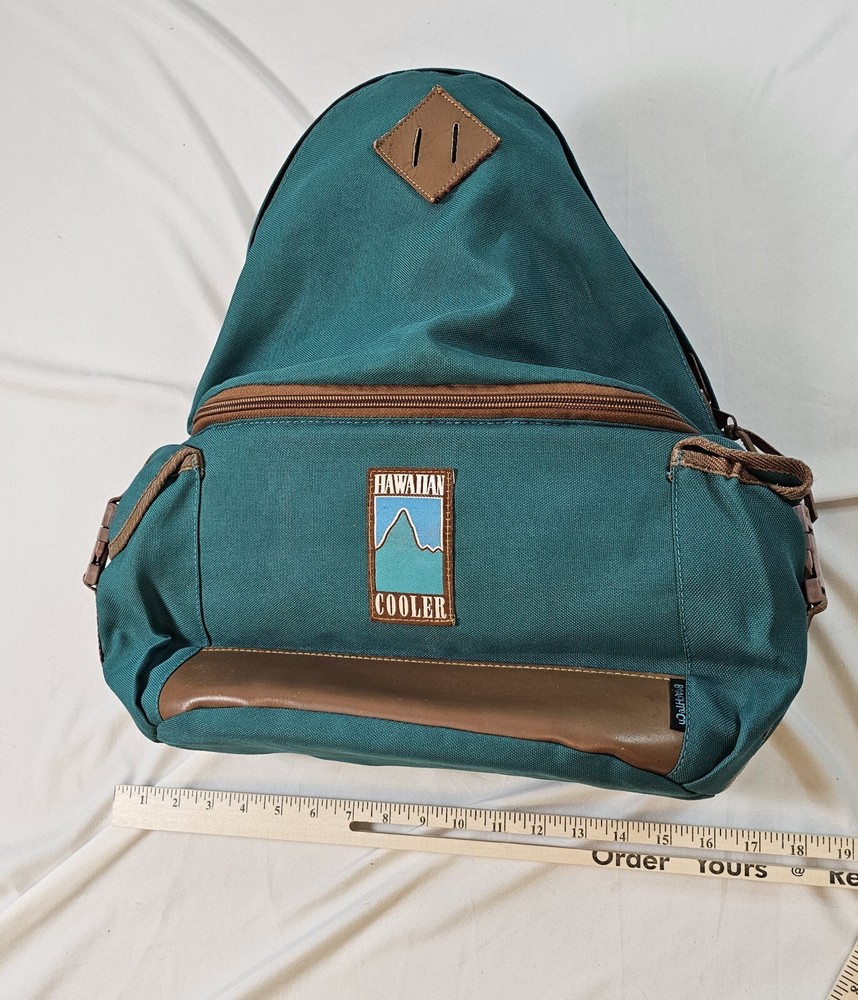 Vintage Hawaiian Cooler Backpack Green