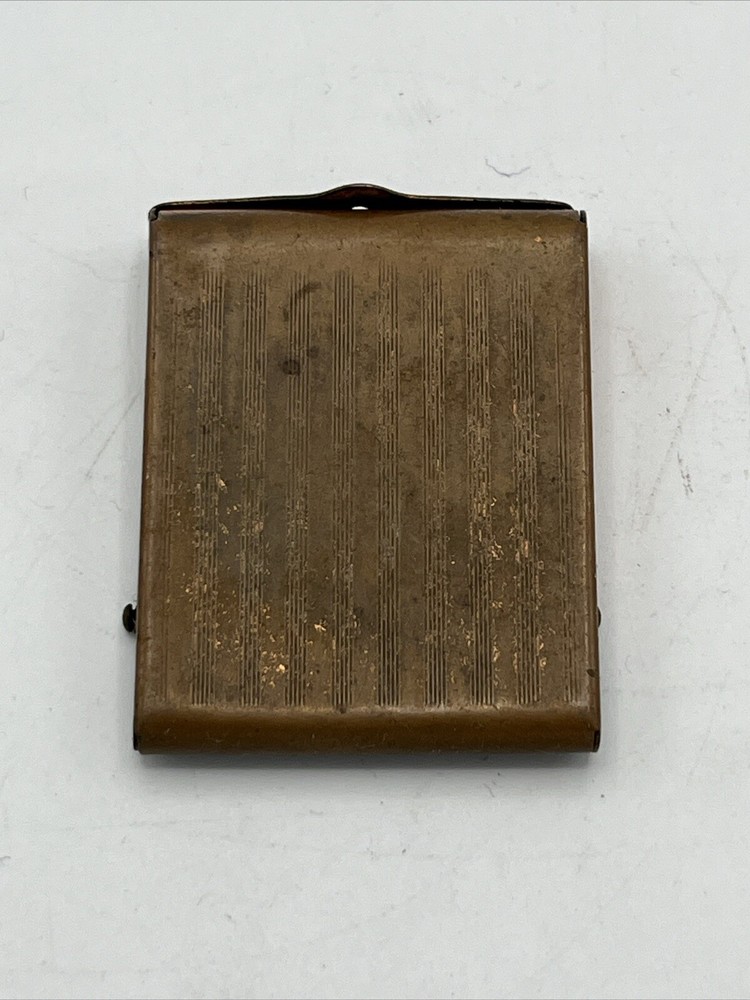 Vermont Copper Match Book Holder Case Tree Deer