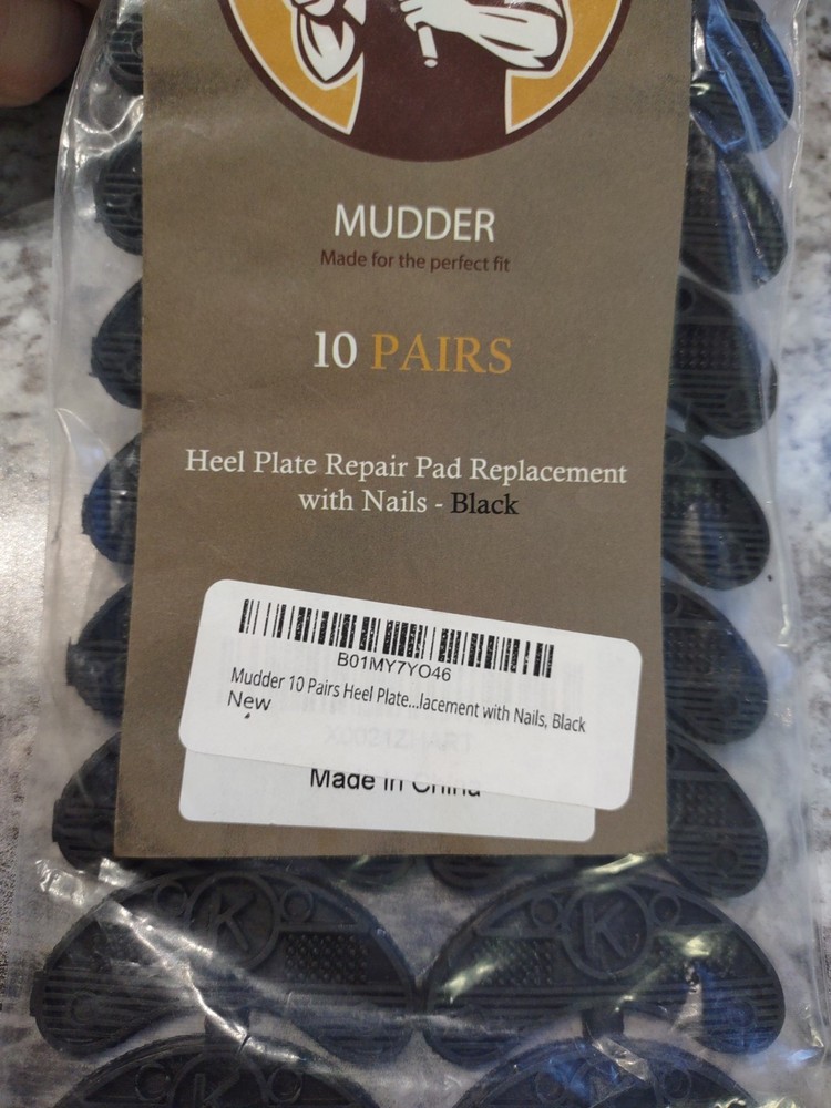 Mudder Heel Plate Repair Pad Replacement 10 Pairs Includes Nails