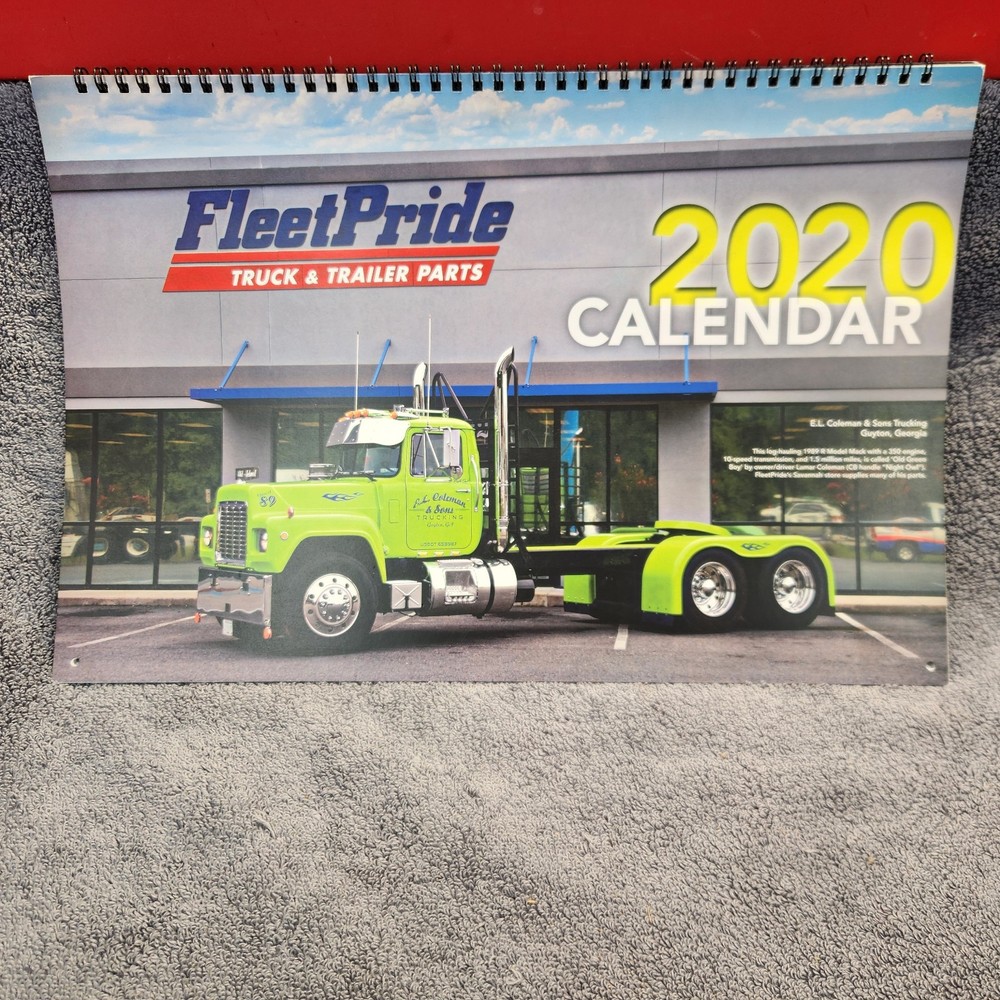 Fleetpride 2020 Calendar. Tractor Trailers. Excellent Condition.