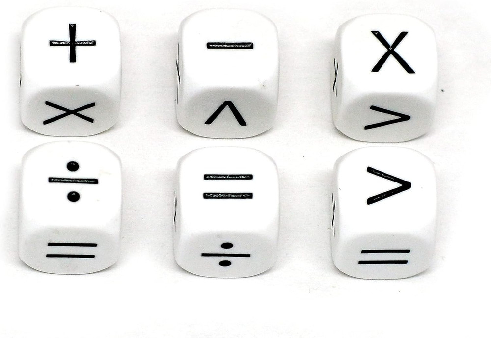 Operators Dice Learning Aid Classroom Accessories Multicolor, Standard (15Mm - 1