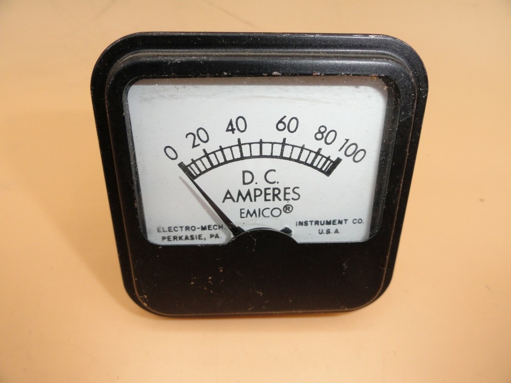 ANALOG EMICO PANEL METER DC AMMETER 0 - 100 AMPS (QTY 1)
