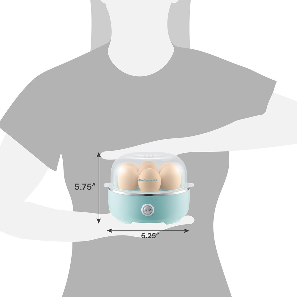 EGC115M Easy Egg Cooker Electric 7-Egg Capacity, Soft, Medium, Hard-Boiled Egg C