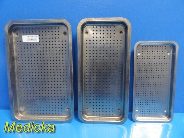 3x Midmark Ritter Autoclave Sterilization Trays - Large | Medium | Small ~ 39230
