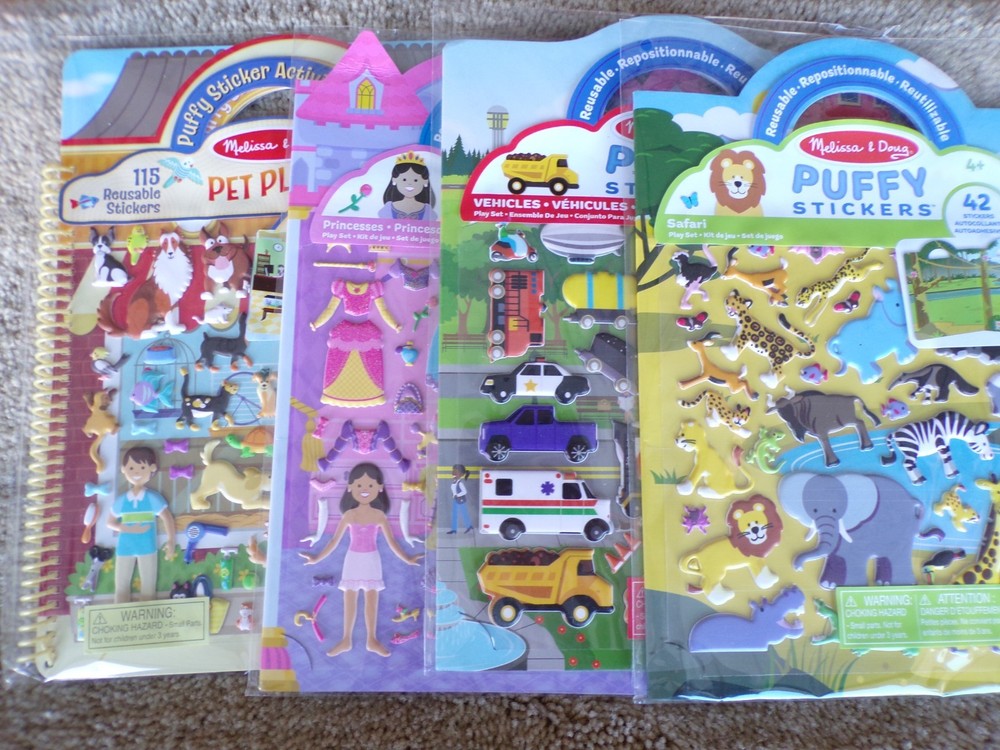 You get 4 - Melissa & Doug Puffy Sticker Play Sets  @hS