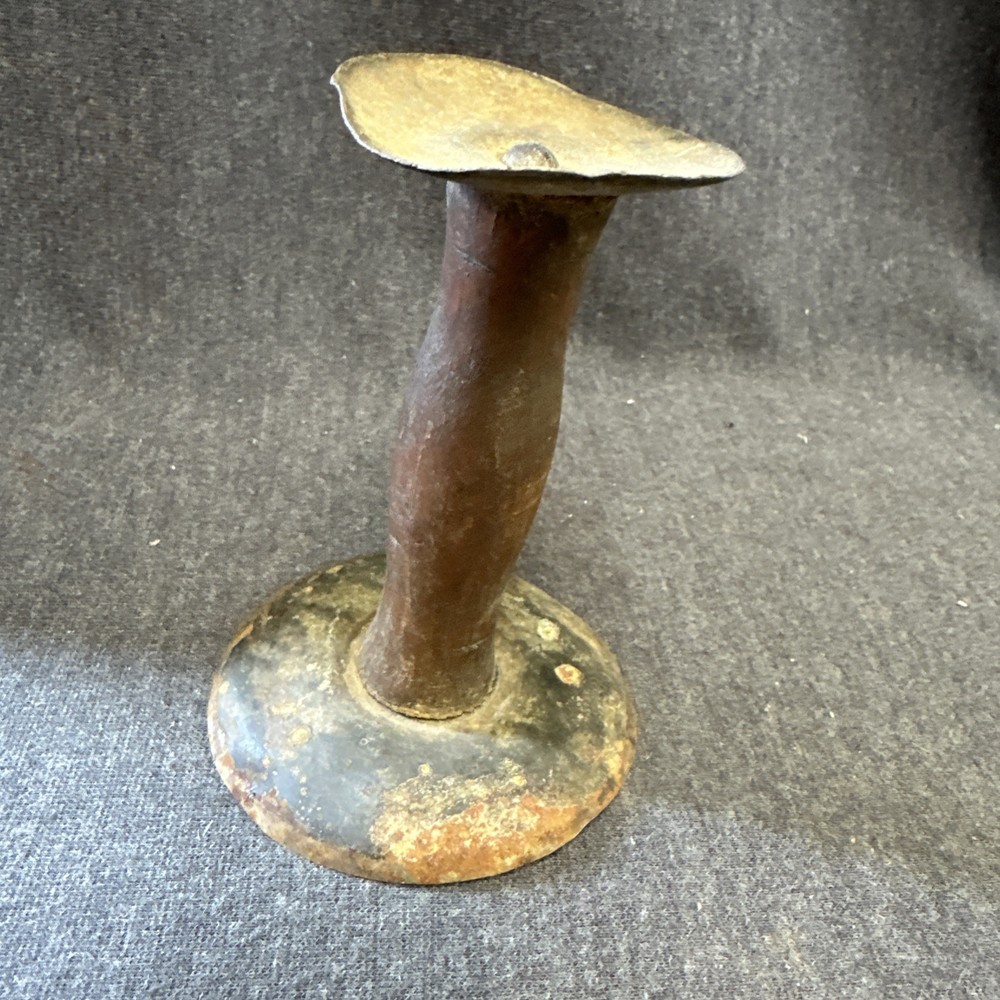 Vintage hog hide scraper, butchering tool, Double Blade Wood handle.