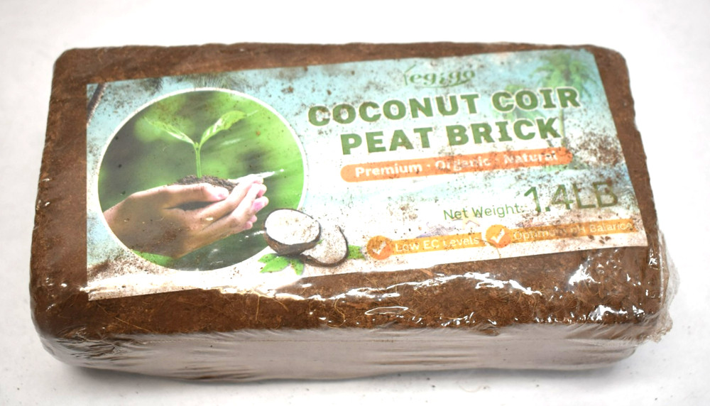 Organic Coco Coir Bricks 100% Natural Compressed Coco Peat Brick Premium 1.4 lb