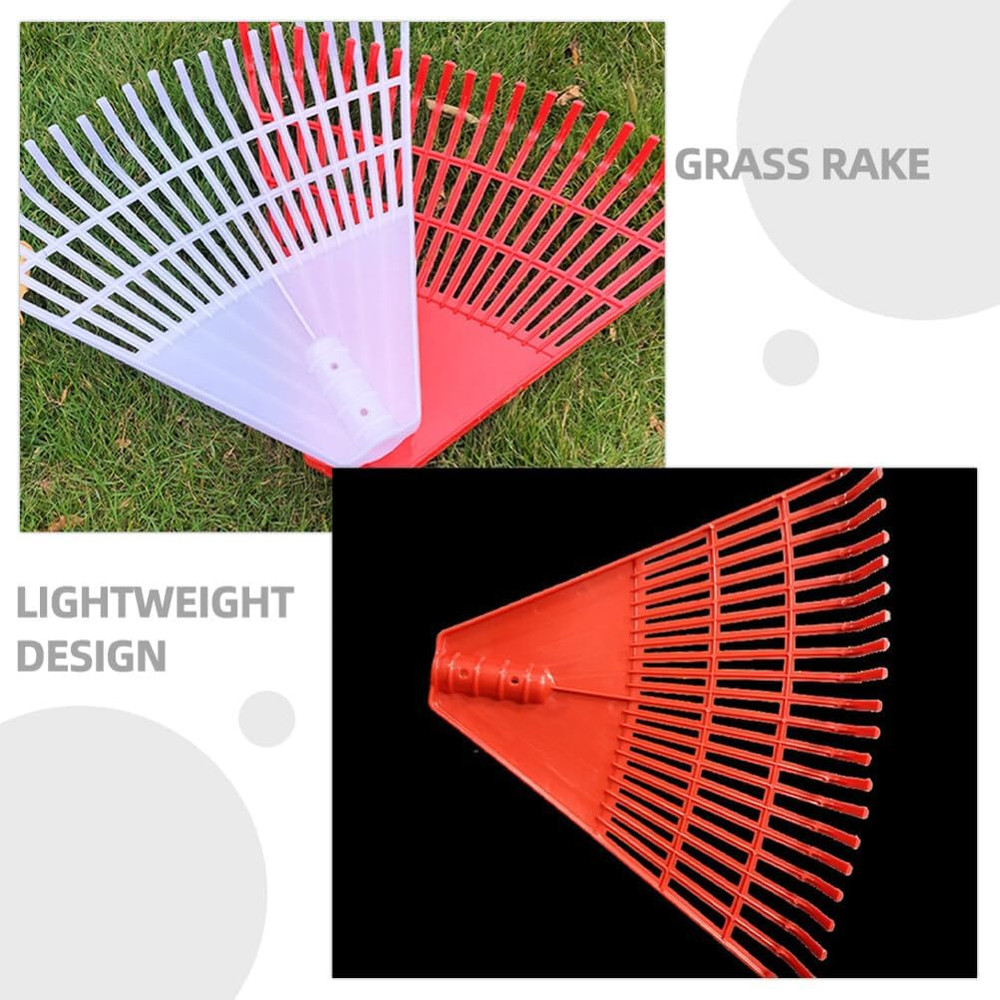 Plastic Rake Head 21 Tines Garden Leaf Rake Spring Shrub Grass Replacement Head