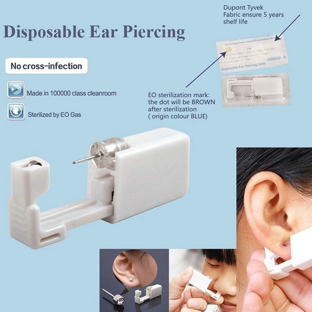 Professional Steel Ear Body Piercing Gun 1pcs Studs Tool Kit Set