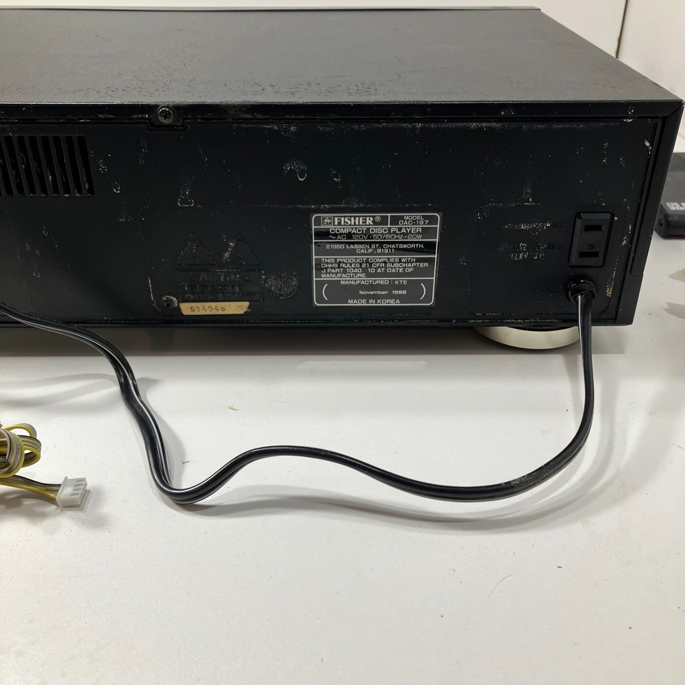 Fisher DAC-197 5 Disc CD Changer Tested Working Studio Standard READ AS-IS