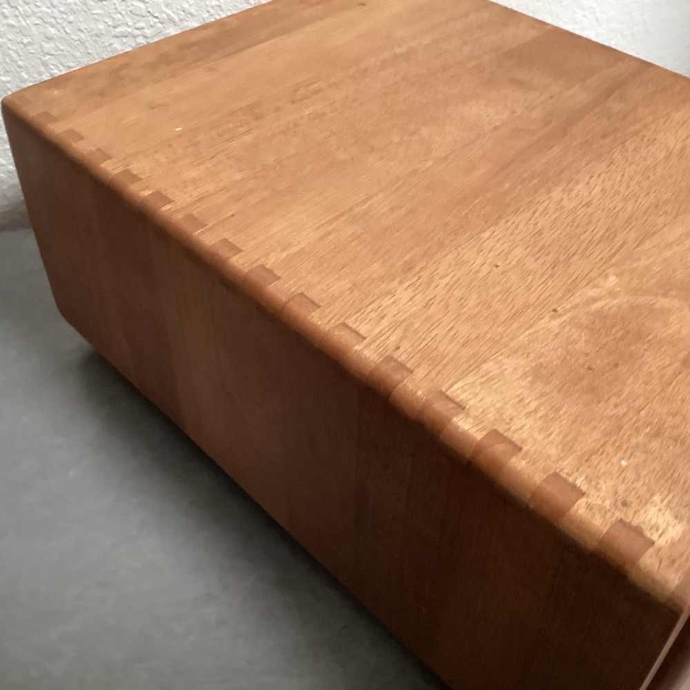 Vintage Wood Storage Box Case Pullout Tray Handcrafted & Hand Rubbed Oiled